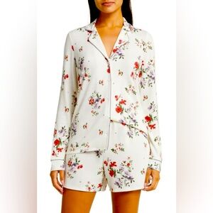 Nordstrom Brushed Hacci Floral Pajama Short Set So Soft Medium
